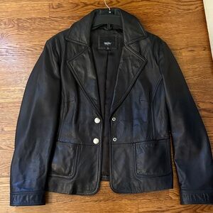 Mossimo Leather Black Jacket